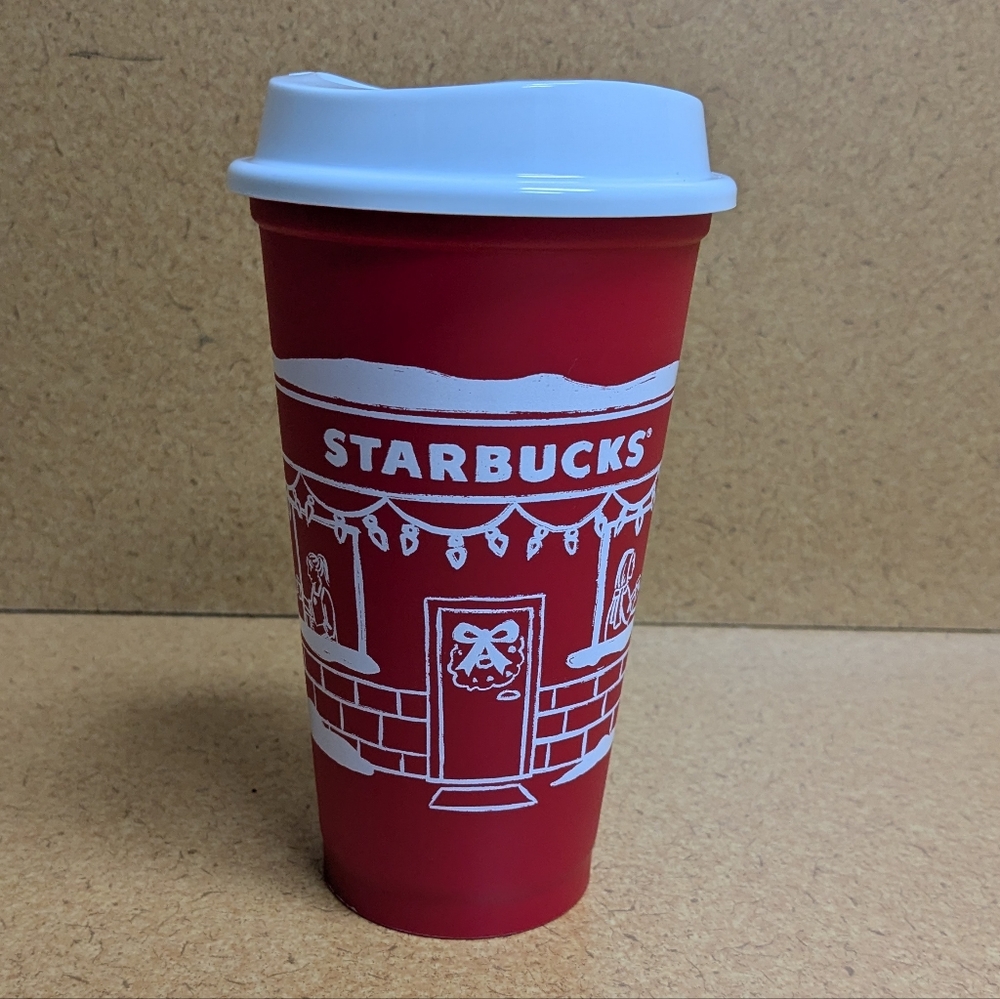Starbucks 16oz Holiday Travel Cup 2025